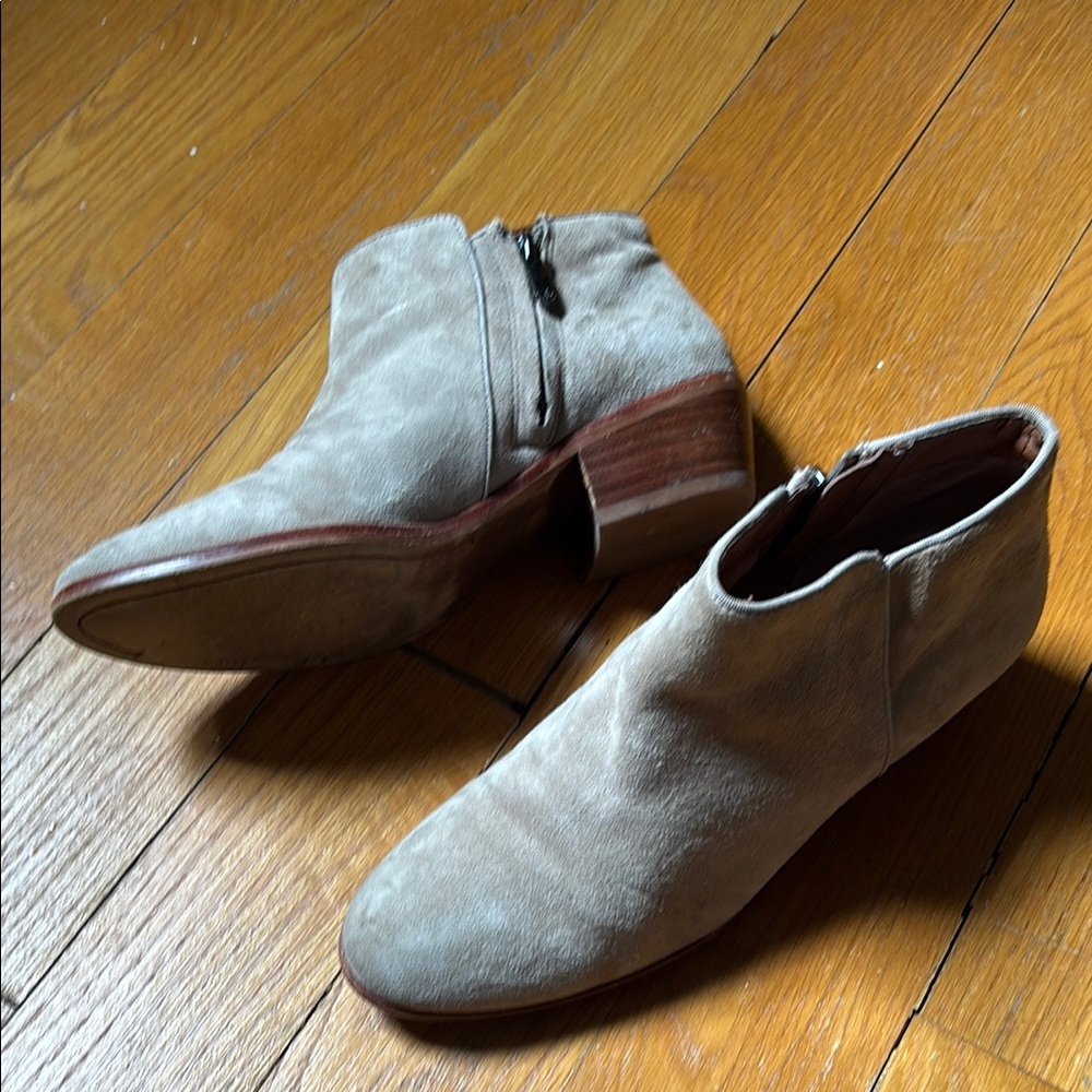 Sam Edelman ‘Petty’ Taupe Suede Chelsea Boots
